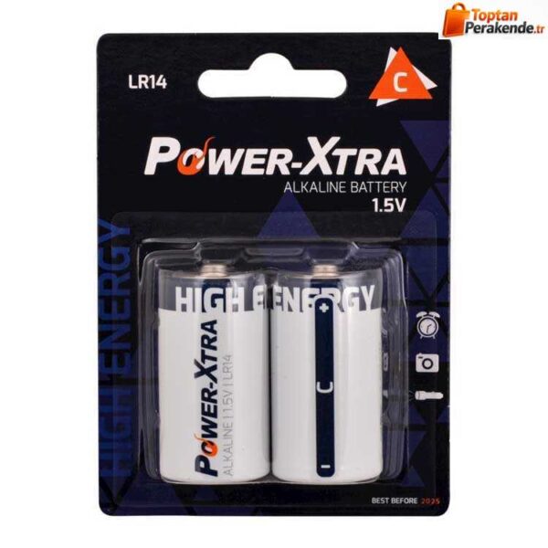 Power-Xtra LR14/C Size Alkaline Pil - 2li Bliste
